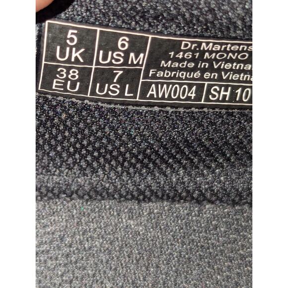 Dr. Martens Shoes Womens 7 Black Leather 1461 Mono Round Toe Oxford Lace Up - Picture 8 of 9